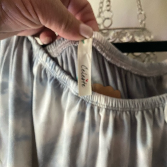 Blue tie dye maxi dress size large - Picture 4 of 4